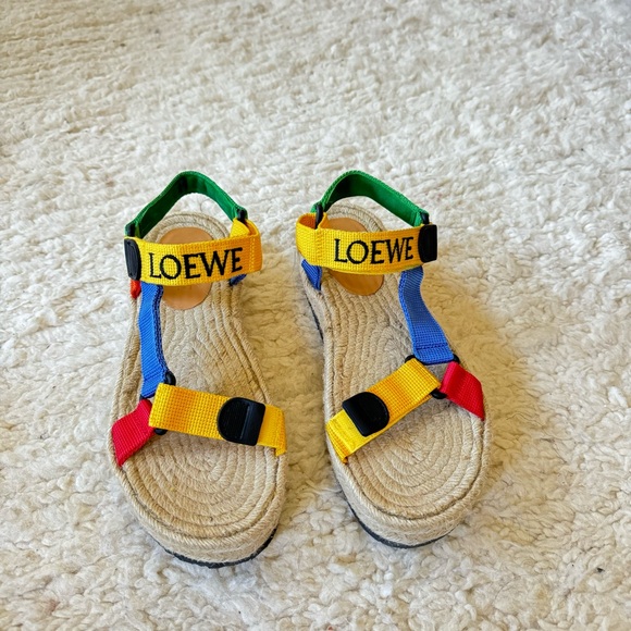 Loewe color-block espadrille sandals - Picture 2 of 6
